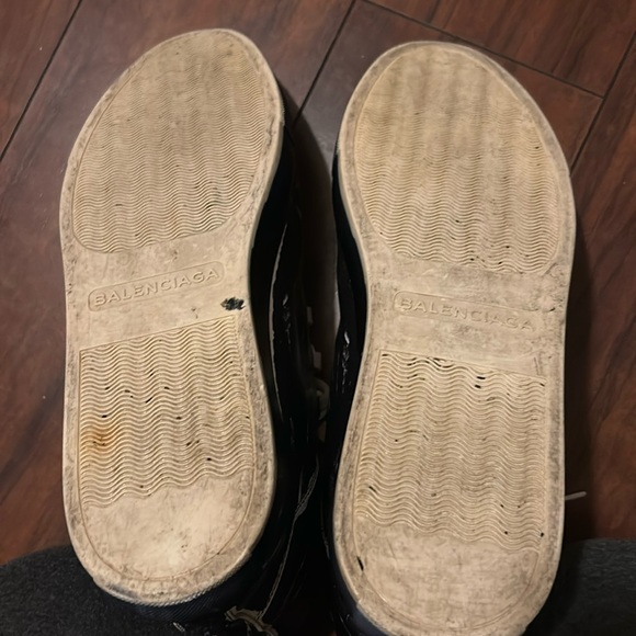 Balenciaga Arena Leather High-Top Sneakers Trainers Shoes Trainers Distressed 42 - Picture 7 of 12